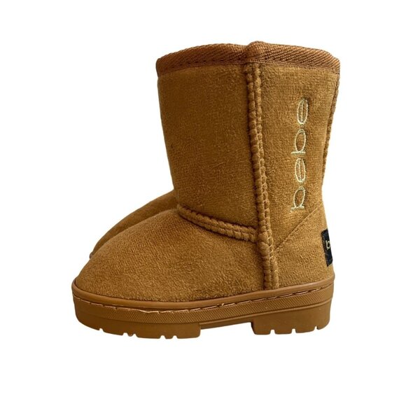 Bebe Toddler Girl's Brown Winter Boots Sz 5 - Picture 5 of 9